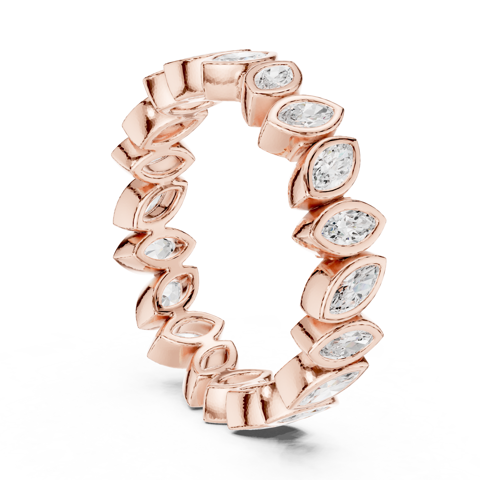 Marquise Cut Lab Grown Diamond Ring in Rose Gold
