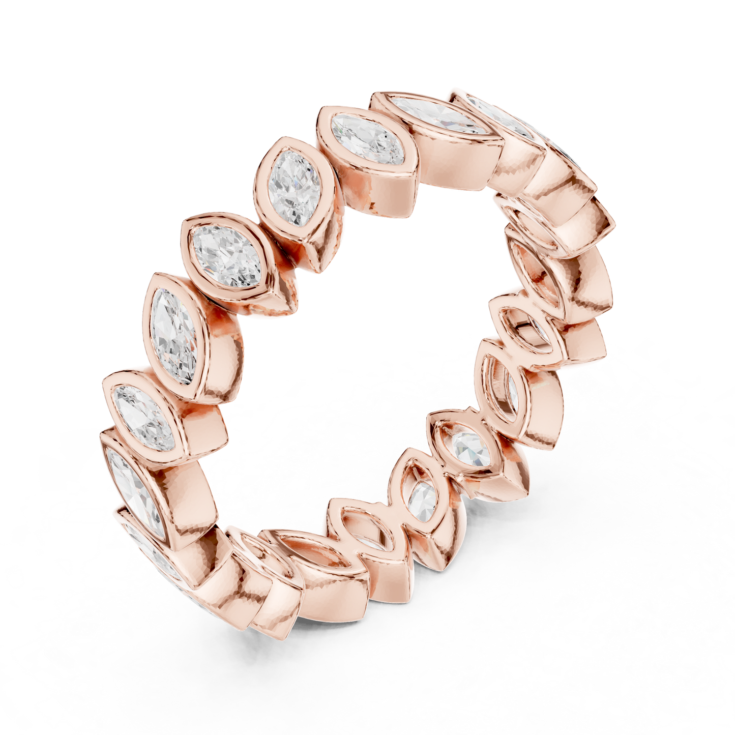 Marquise Cut Lab Grown Diamond Ring in Rose Gold