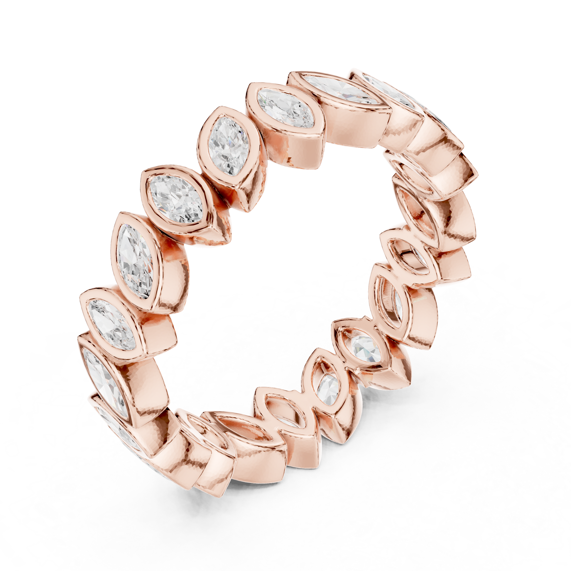 Marquise Cut Lab Grown Diamond Ring in Rose Gold