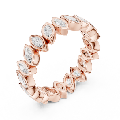 Marquise Cut Lab Grown Diamond Ring in Rose Gold