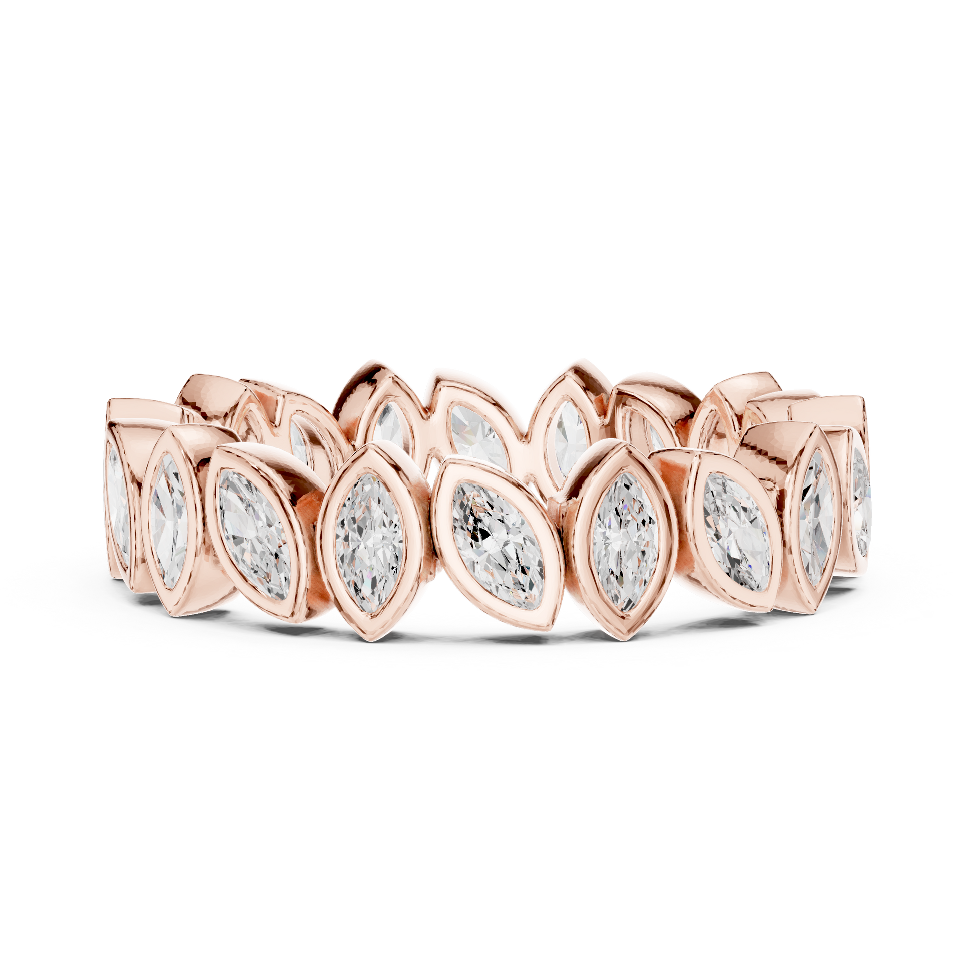 Marquise Cut Lab Grown Diamond Ring in Rose Gold