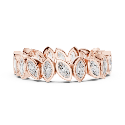 Marquise Cut Lab Grown Diamond Ring in Rose Gold