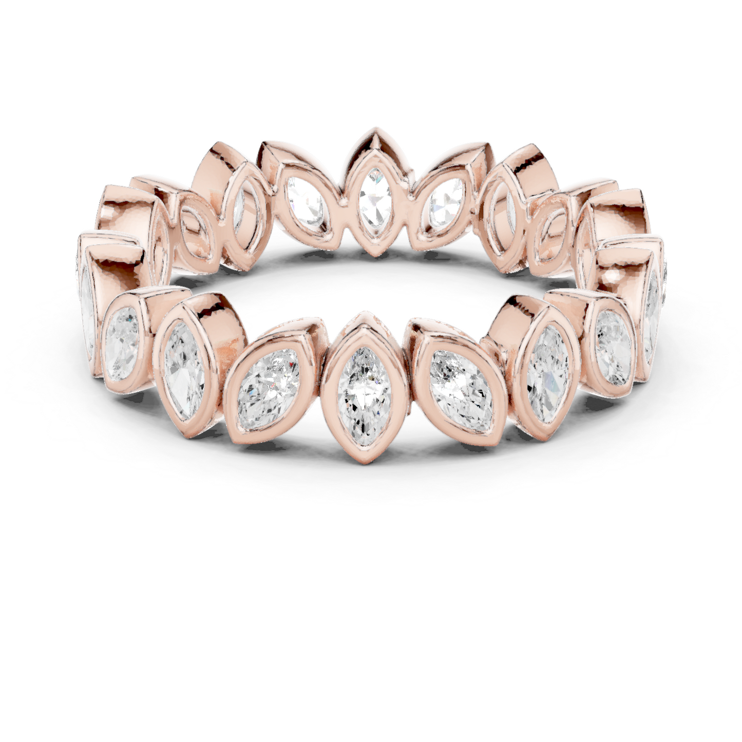Marquise Cut Lab Grown Diamond Ring in Rose Gold