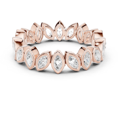Marquise Cut Lab Grown Diamond Ring in Rose Gold