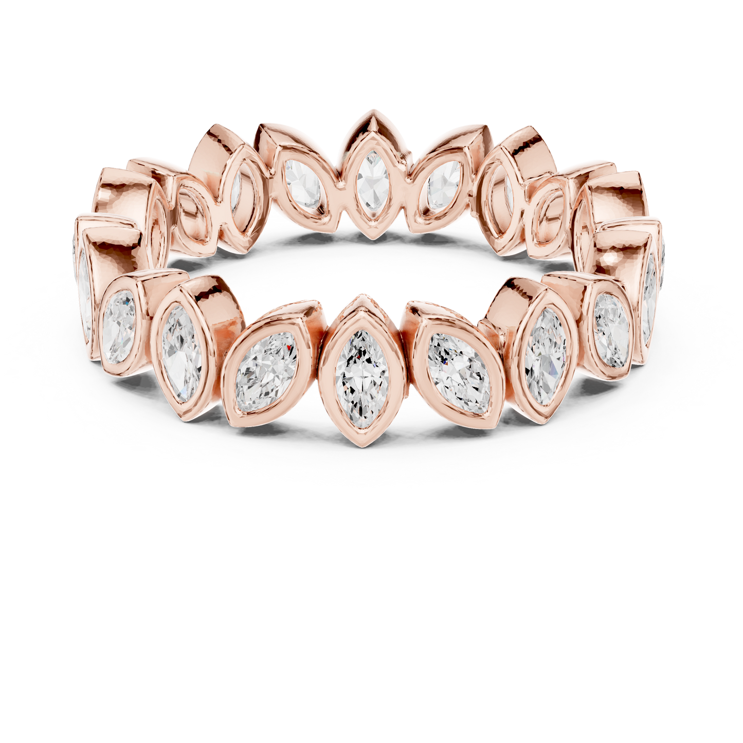 Marquise Cut Lab Grown Diamond Ring in Rose Gold