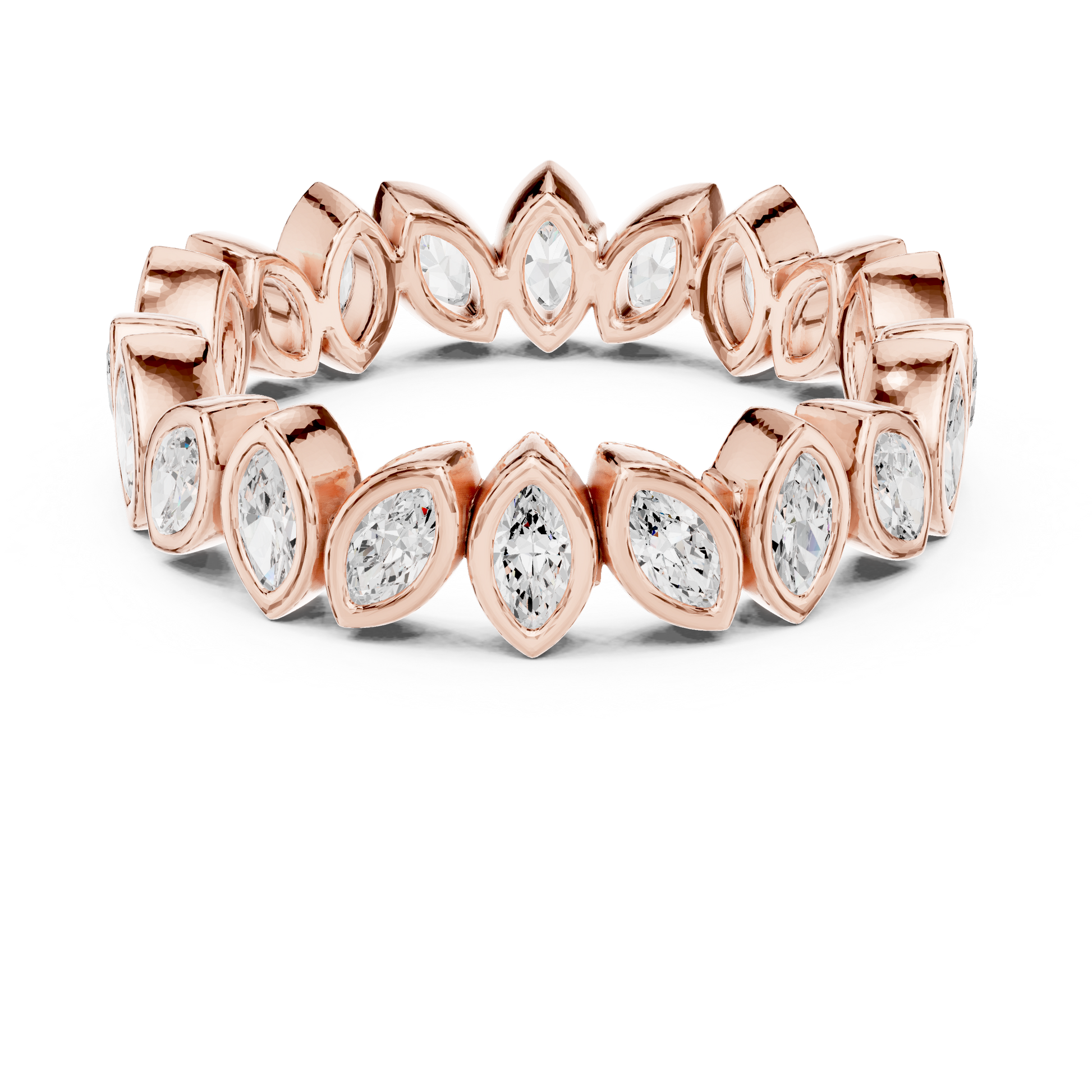Marquise Cut Lab Grown Diamond Ring in Rose Gold