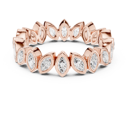 Marquise Cut Lab Grown Diamond Ring in Rose Gold