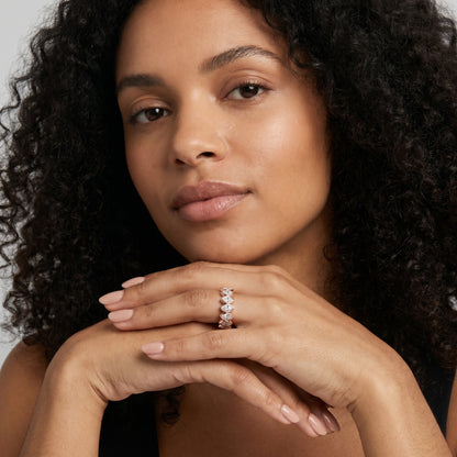 Marquise Cut Lab Grown Diamond Ring in Rose Gold