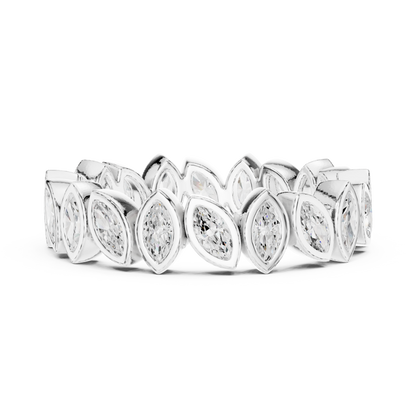 Marquise Cut Lab Grown Diamond Ring in Platinum