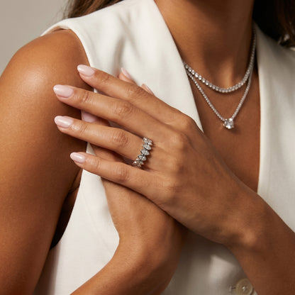 Marquise Cut Lab Grown Diamond Ring in Platinum