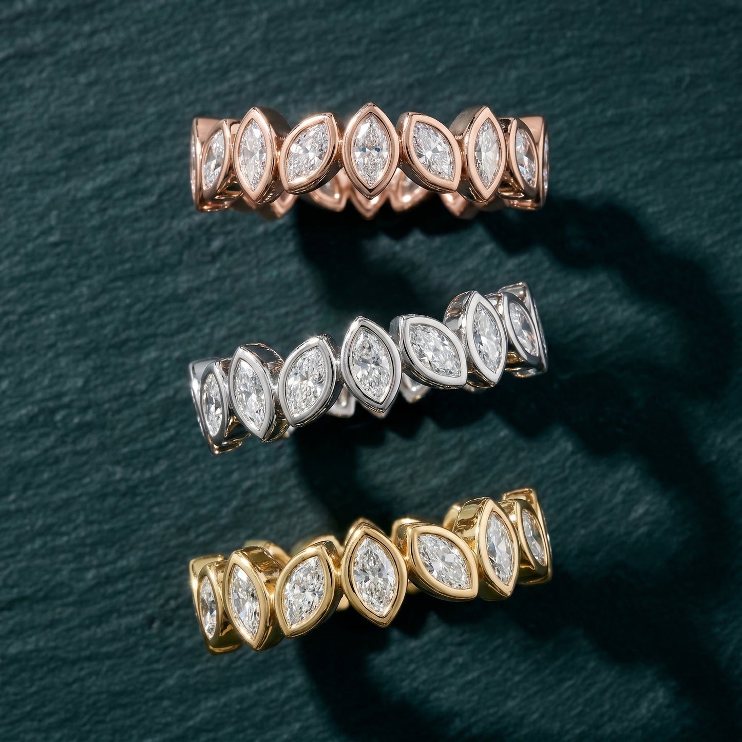 Marquise Cut Lab Grown Diamond Ring in Yellow Gold