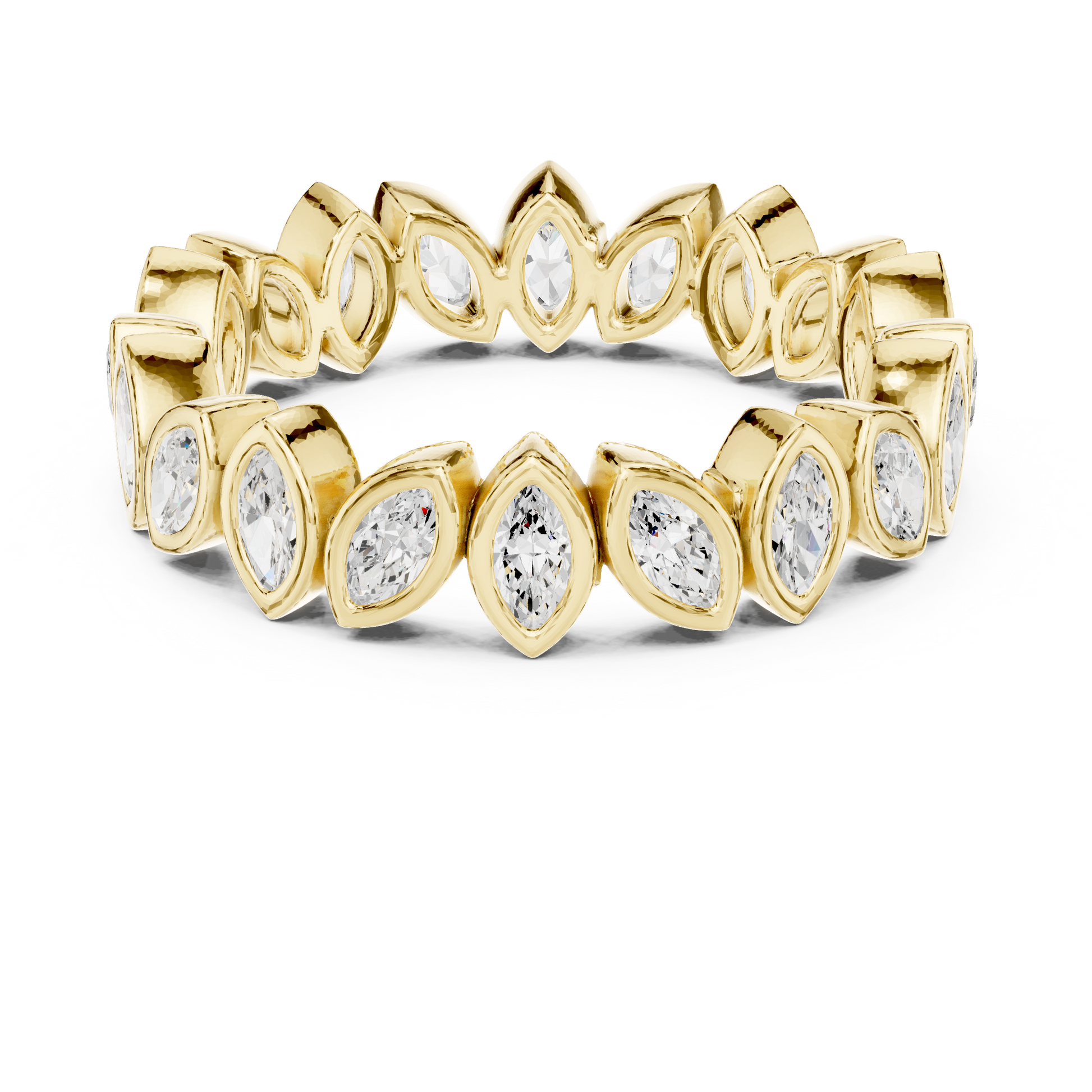 Marquise Cut Lab Grown Diamond Ring in Yellow Gold