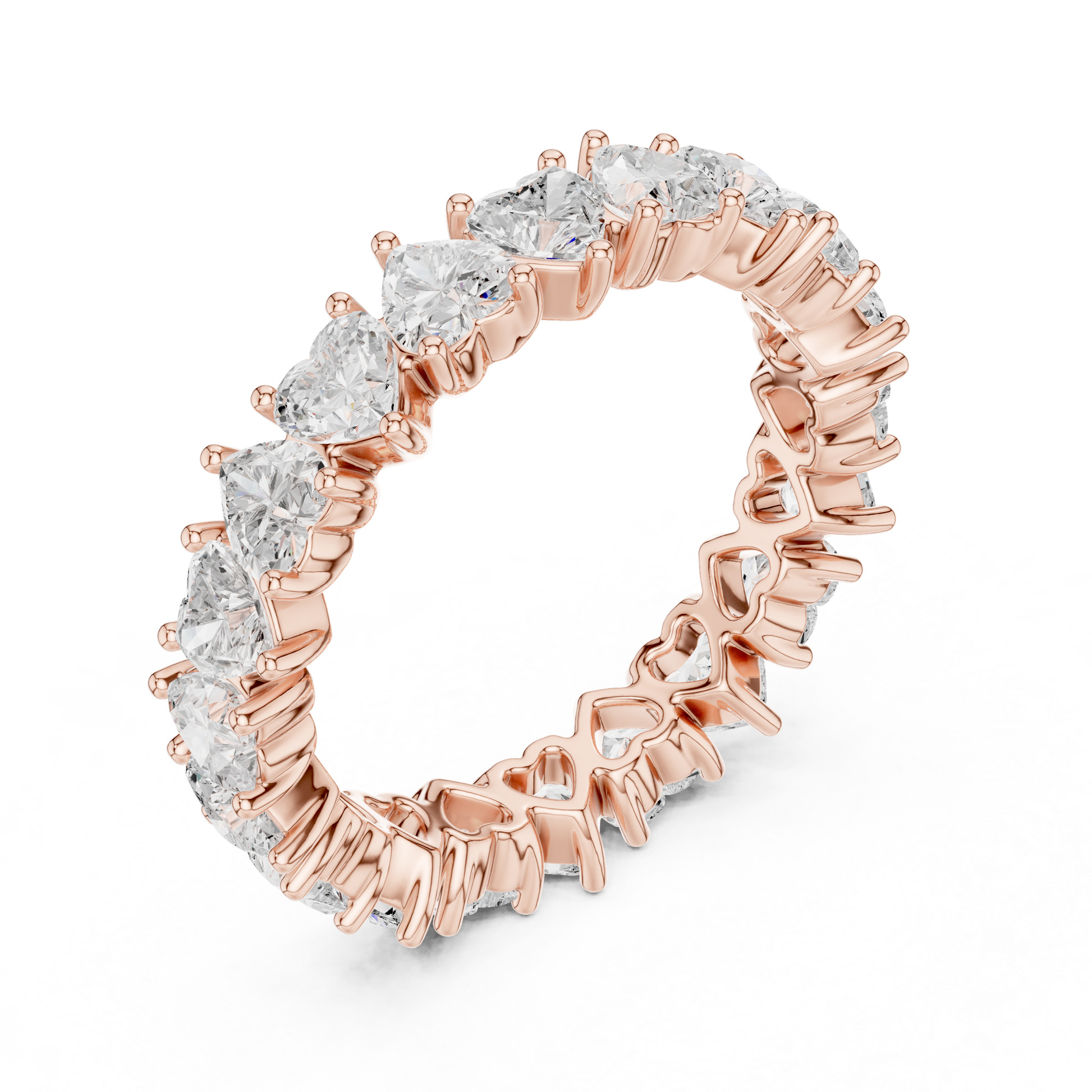 Heart Cut Lab Grown Diamond Ring in Rose Gold