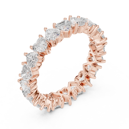 Heart Cut Lab Grown Diamond Ring in Rose Gold