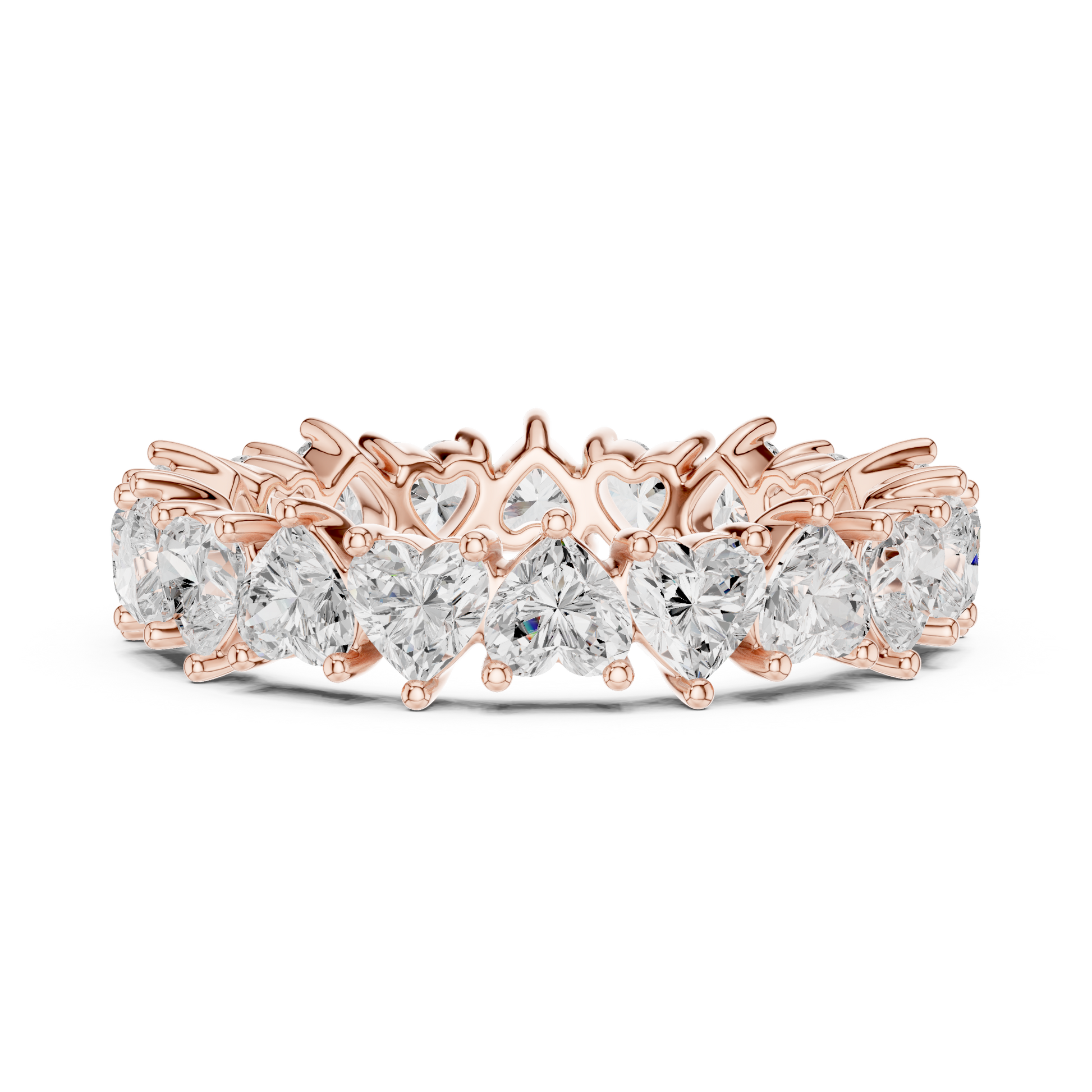 Heart Cut Lab Grown Diamond Ring in Rose Gold