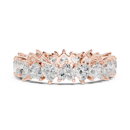 Heart Cut Lab Grown Diamond Ring in Rose Gold