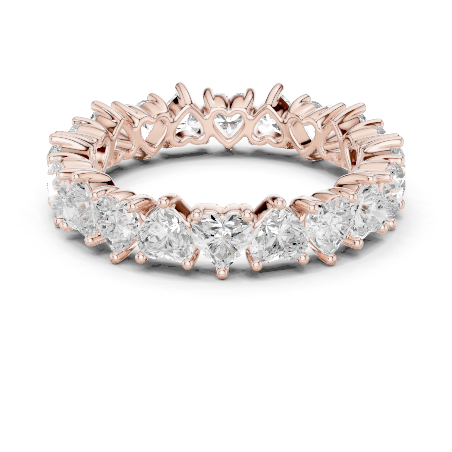 Heart Cut Lab Grown Diamond Ring in Rose Gold