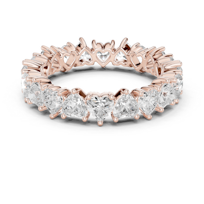 Heart Cut Lab Grown Diamond Ring in Rose Gold