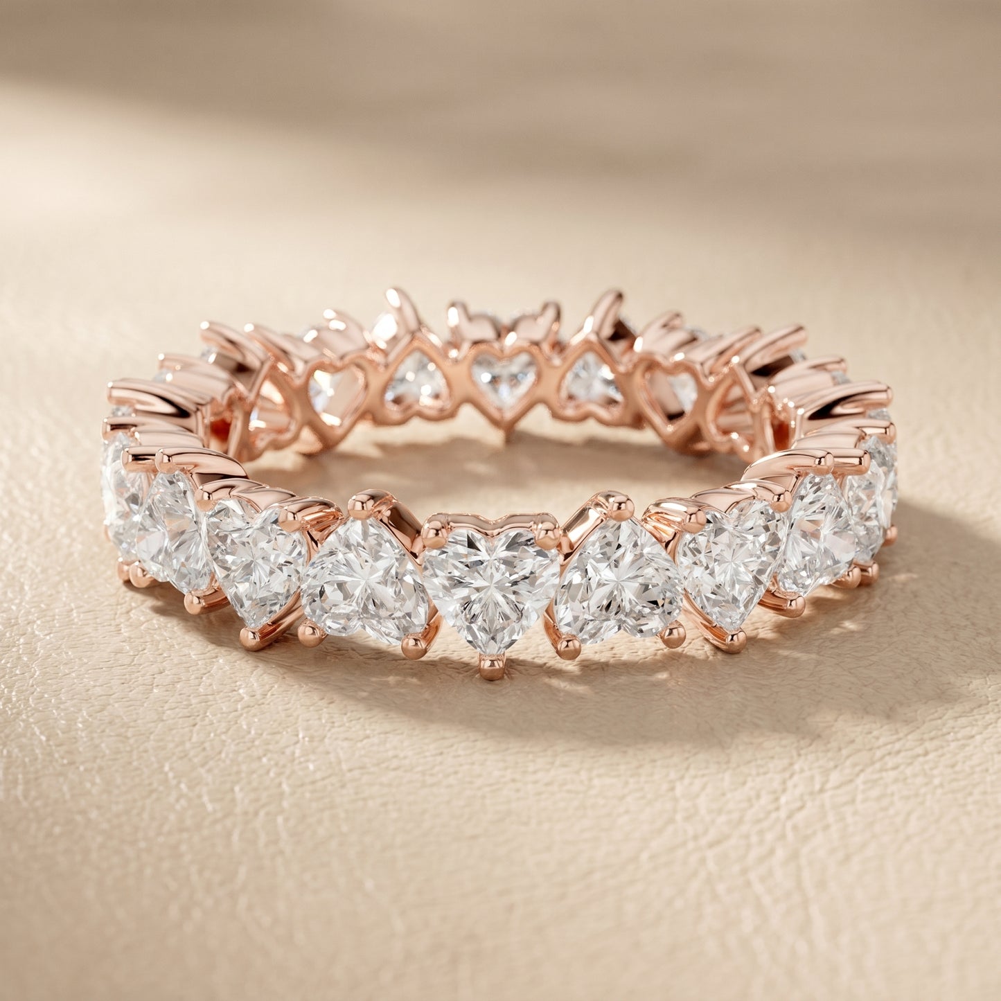Heart Cut Lab Grown Diamond Ring in Rose Gold