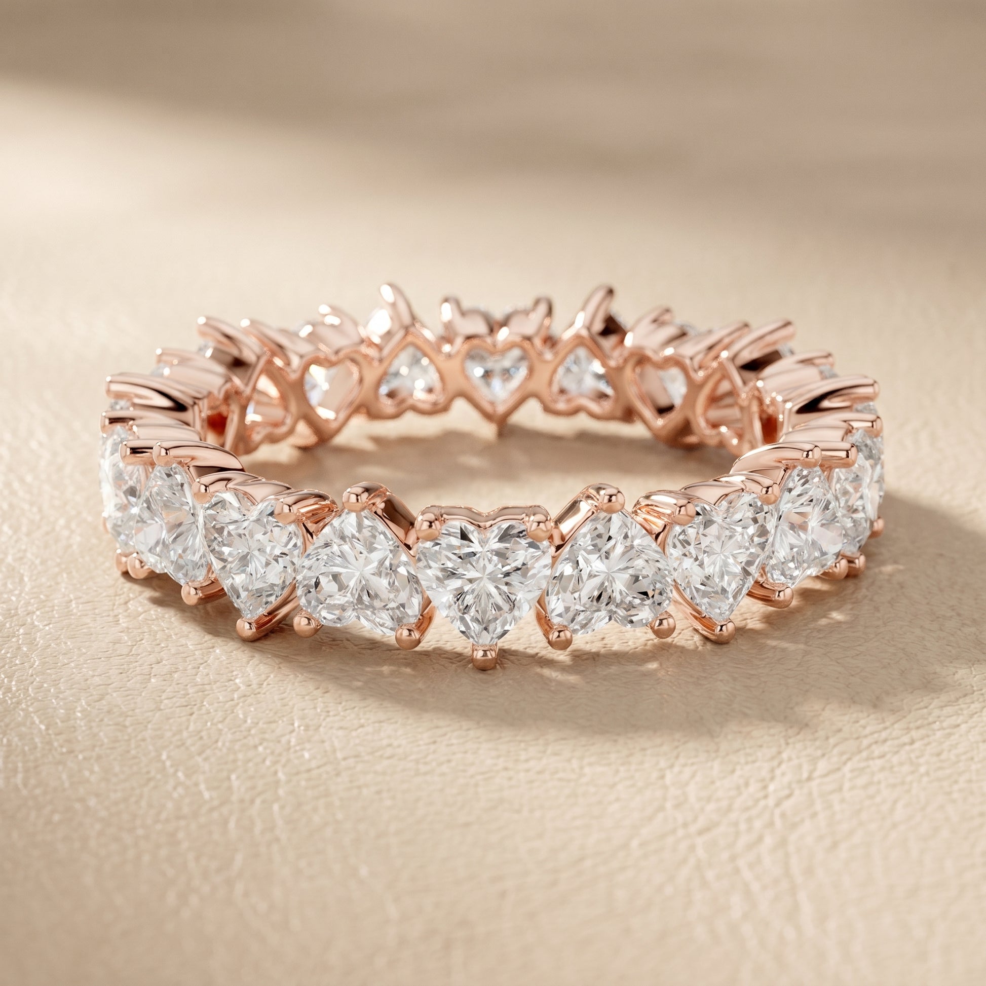 Heart Cut Lab Grown Diamond Ring in Rose Gold