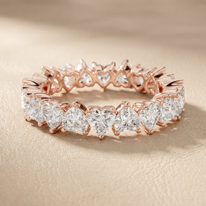 Heart Cut Lab Grown Diamond Ring in Rose Gold