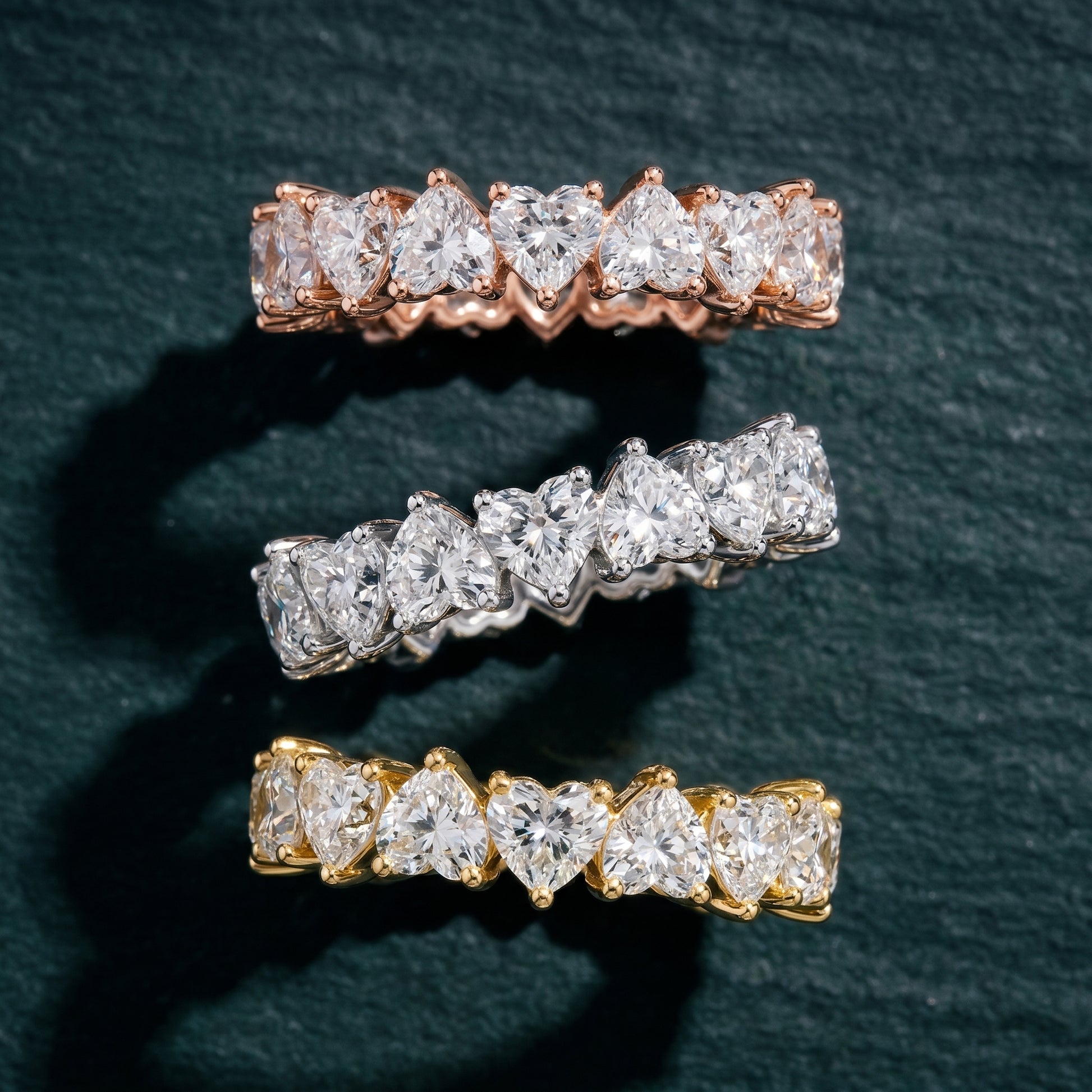 Heart Cut Lab Grown Diamond Ring in White Gold