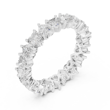 Heart Cut Lab Grown Diamond Ring in White Gold