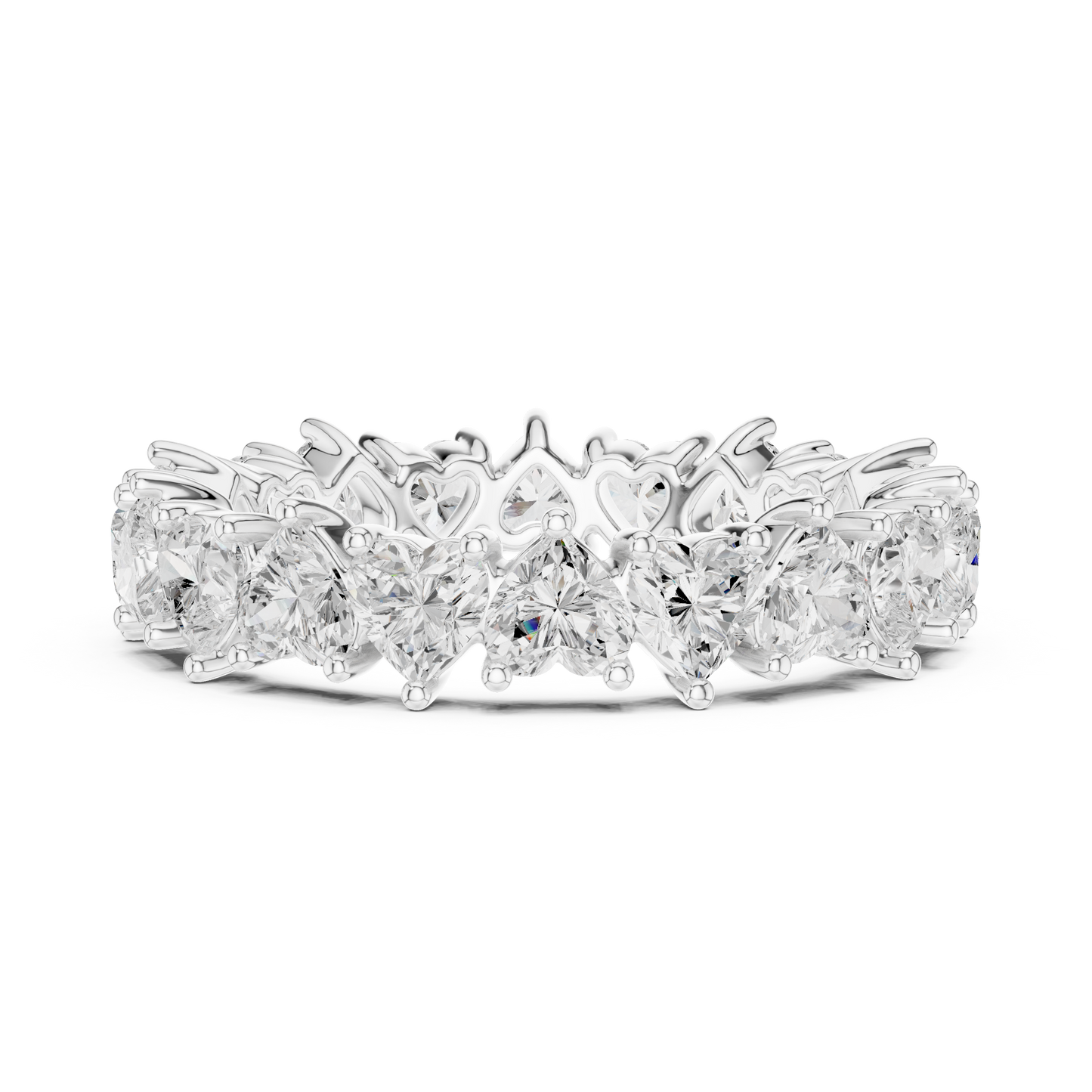 Heart Cut Lab Grown Diamond Ring in Platinum