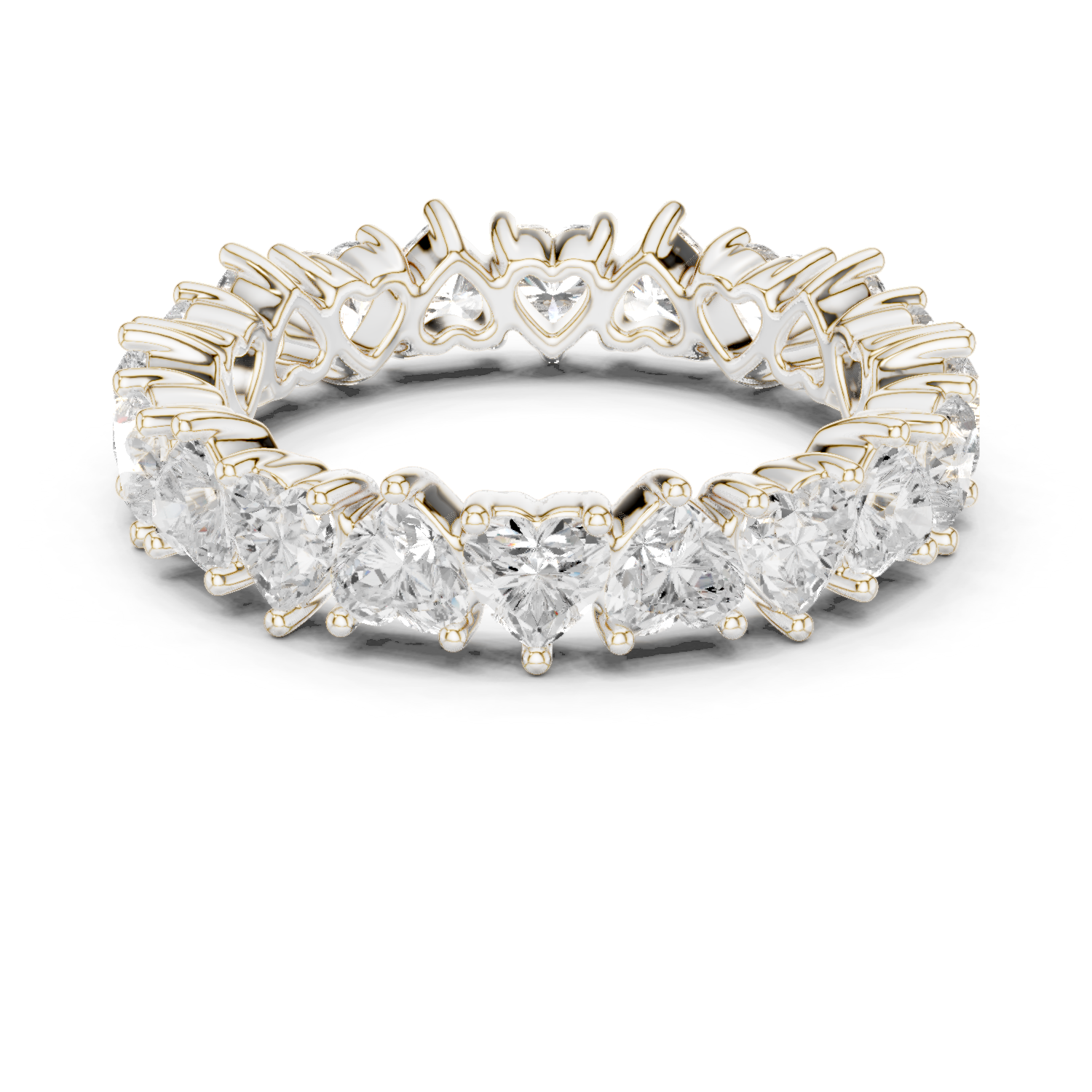 Heart Cut Lab Grown Diamond Ring in White Gold