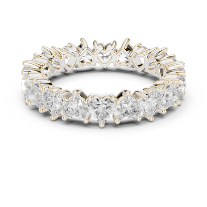 Heart Cut Lab Grown Diamond Ring in Silver