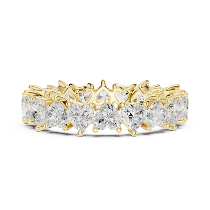Heart Cut Lab Grown Diamond Ring in Yellow Gold