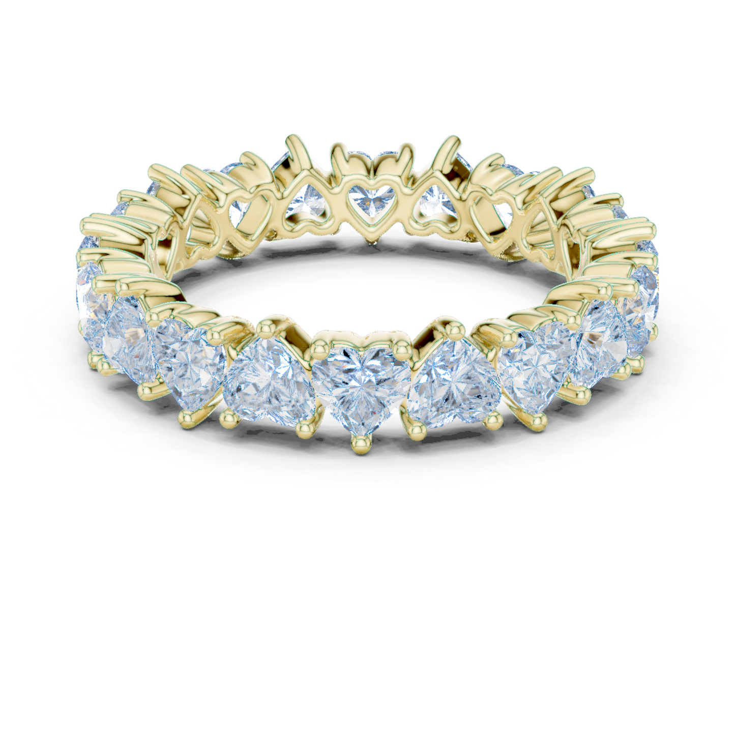 Heart Cut Lab Grown Diamond Ring in Yellow Gold