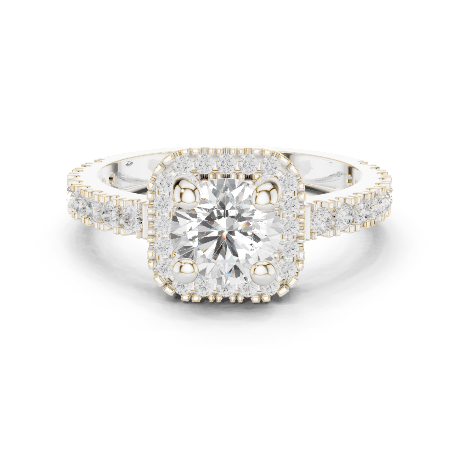 Round Cut Lab Grown Diamond Ring in Platinum