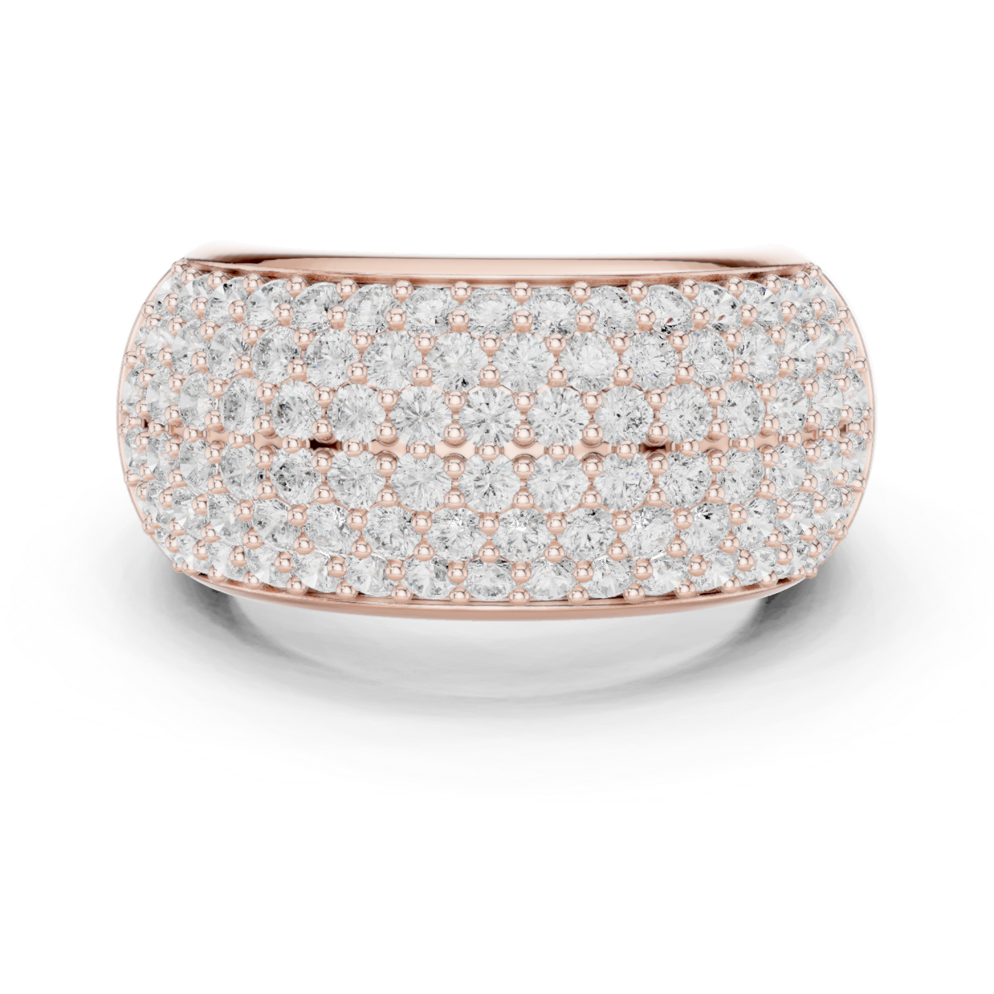 Round Cut Lab Grown Diamond Ring in Rose Gold