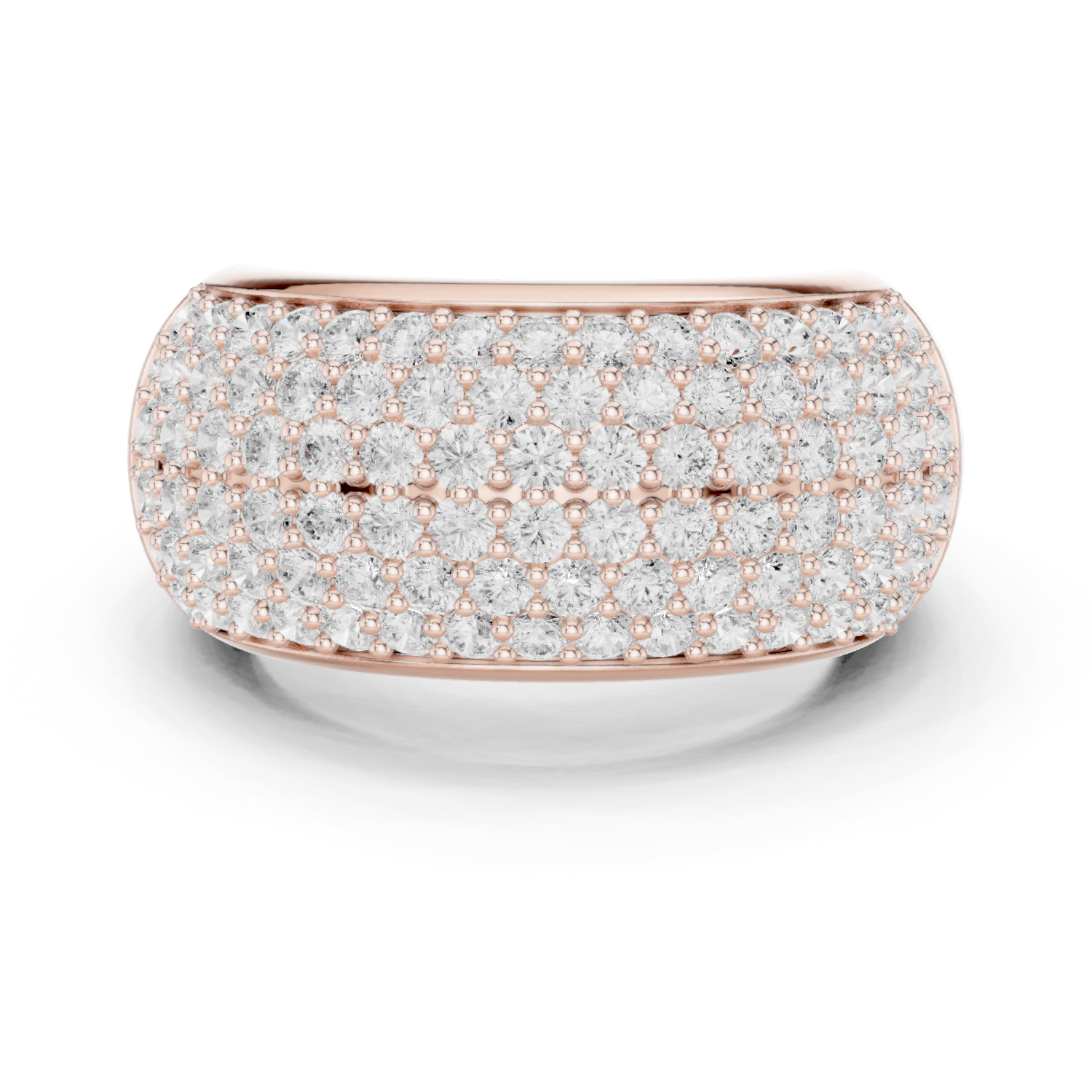 Round Cut Lab Grown Diamond Ring in Rose Gold