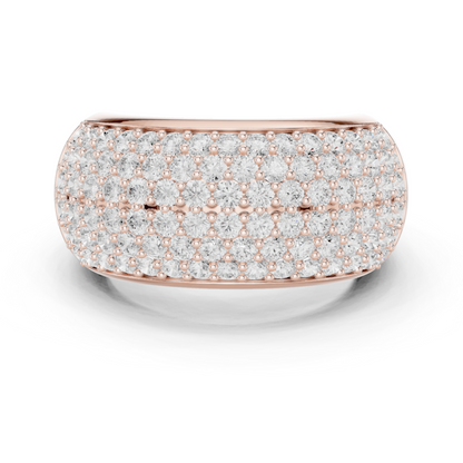 Round Cut Lab Grown Diamond Ring in Rose Gold