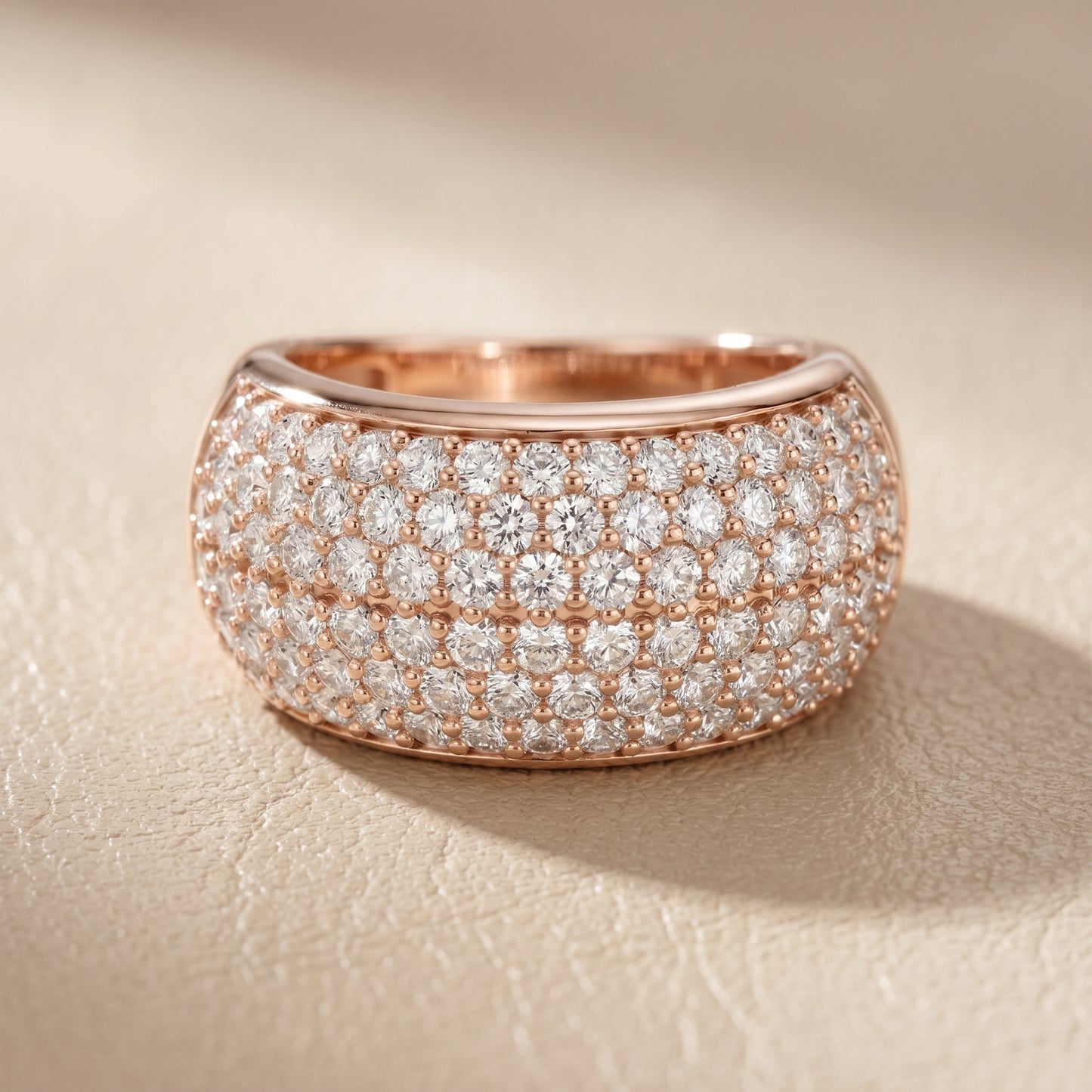 Round Cut Lab Grown Diamond Ring in Rose Gold