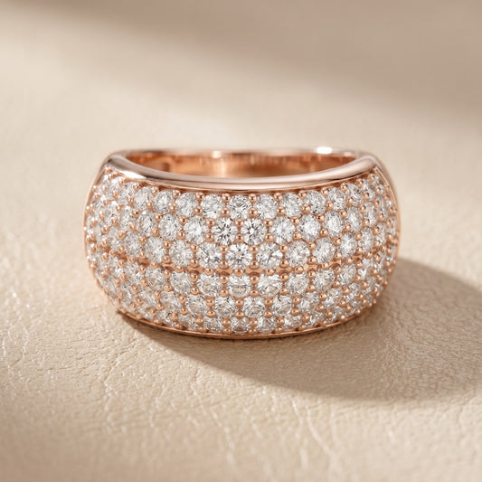 Round Cut Lab Grown Diamond Ring in Rose Gold