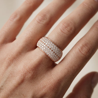Round Cut Lab Grown Diamond Ring in Rose Gold