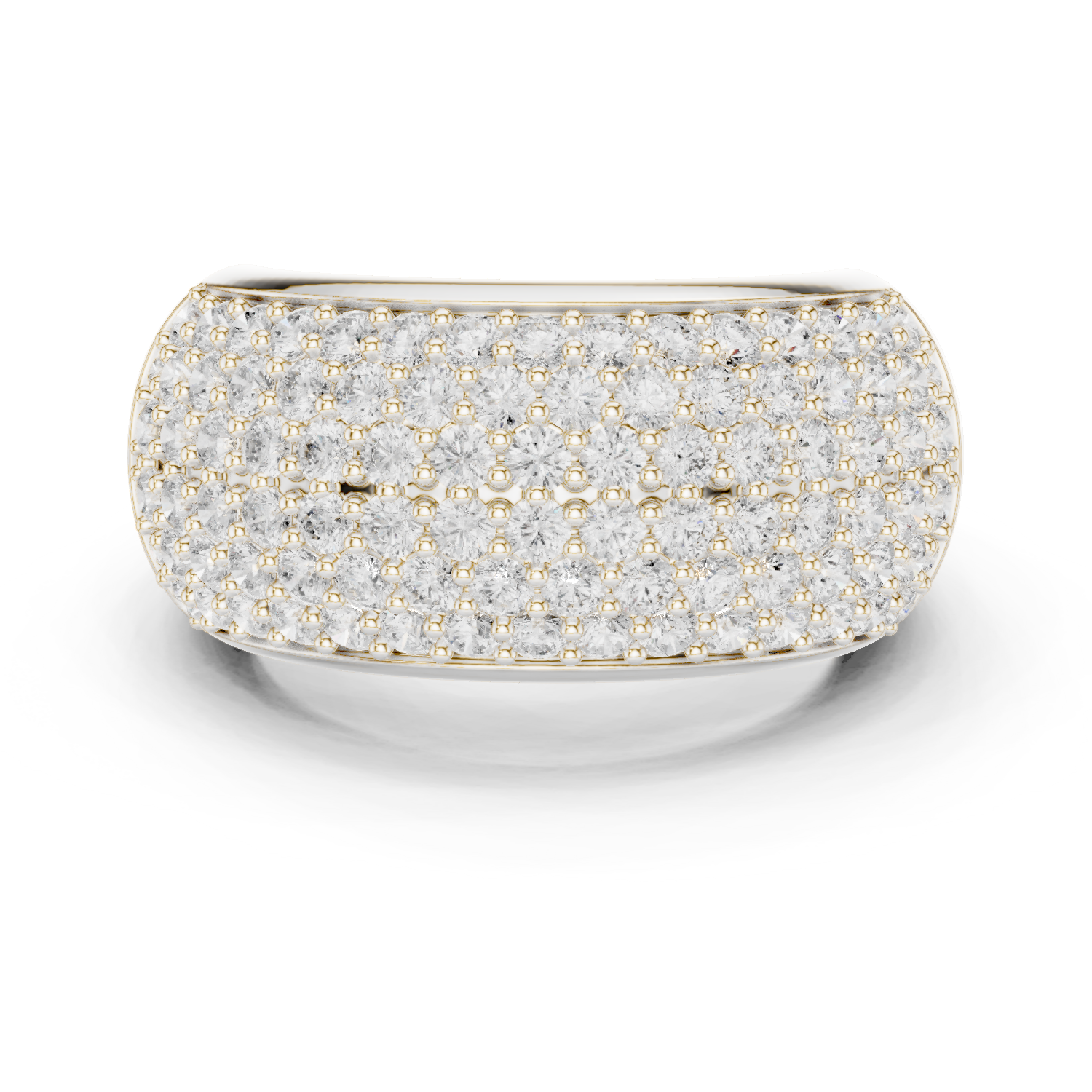 Round Cut Lab Grown Diamond Ring in White Gold