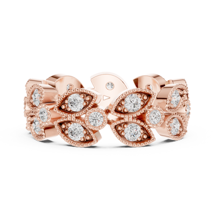 Round Cut Lab Grown Diamond Ring in Rose Gold