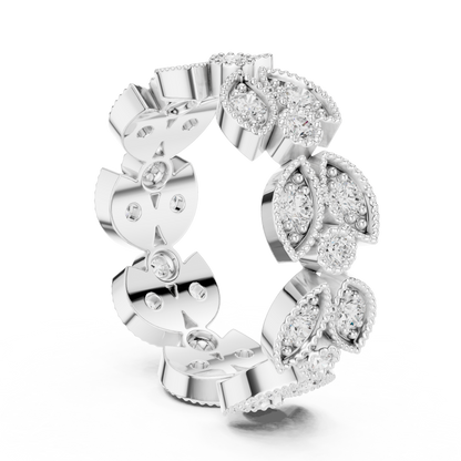 Round Cut Lab Grown Diamond Ring in Platinum