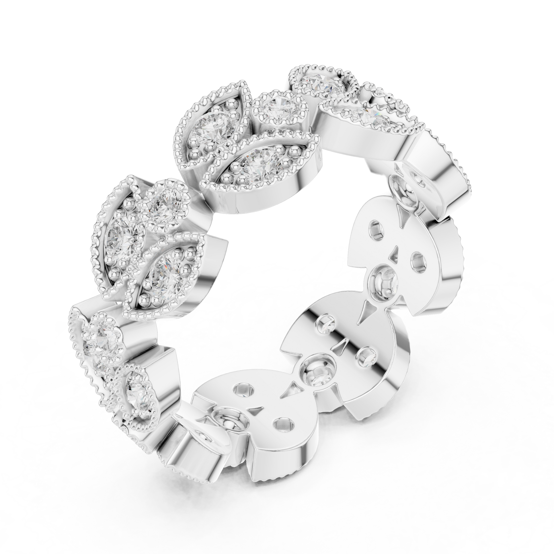 Round Cut Lab Grown Diamond Ring in Platinum
