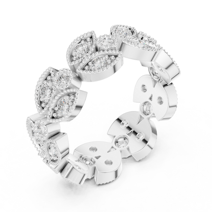 Round Cut Lab Grown Diamond Ring in Platinum