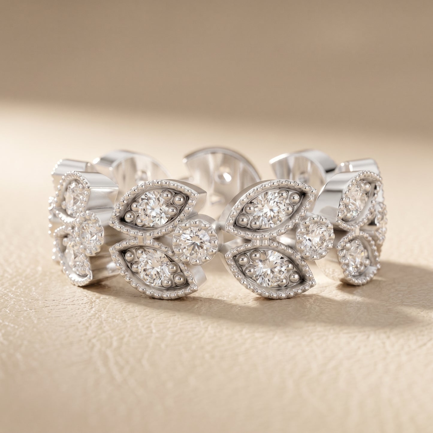 Round Cut Lab Grown Diamond Ring in Platinum