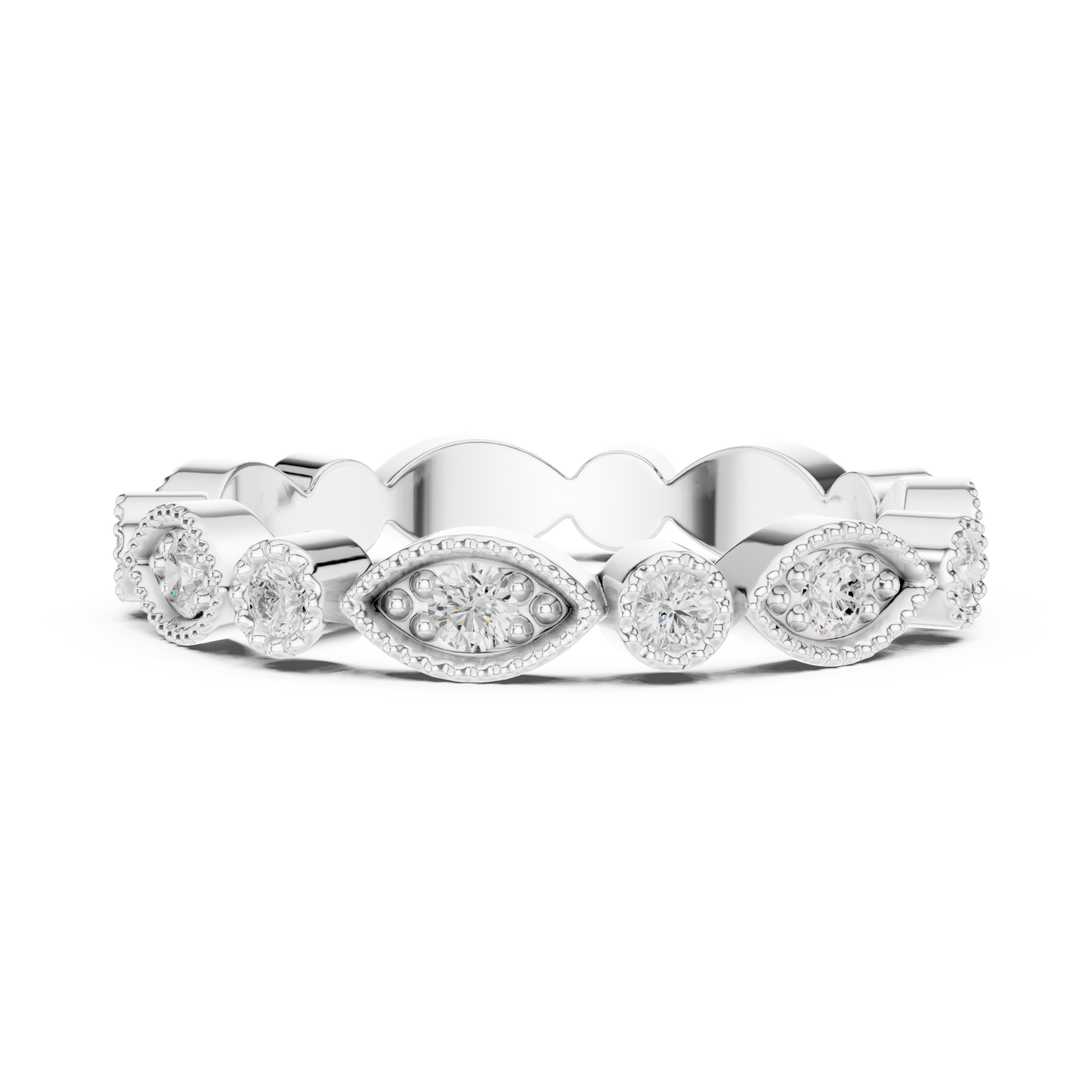 Round Cut Lab Grown Diamond Ring in Platinum