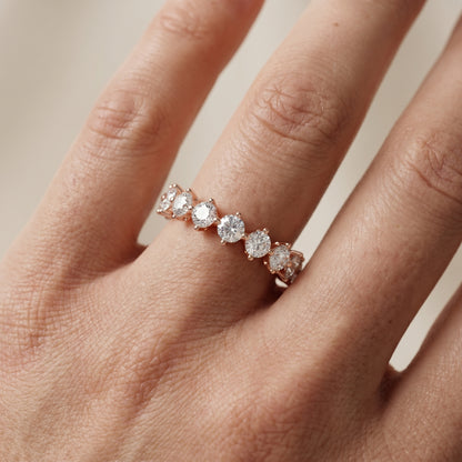 Round Cut Lab Grown Diamond Ring in Rose Gold