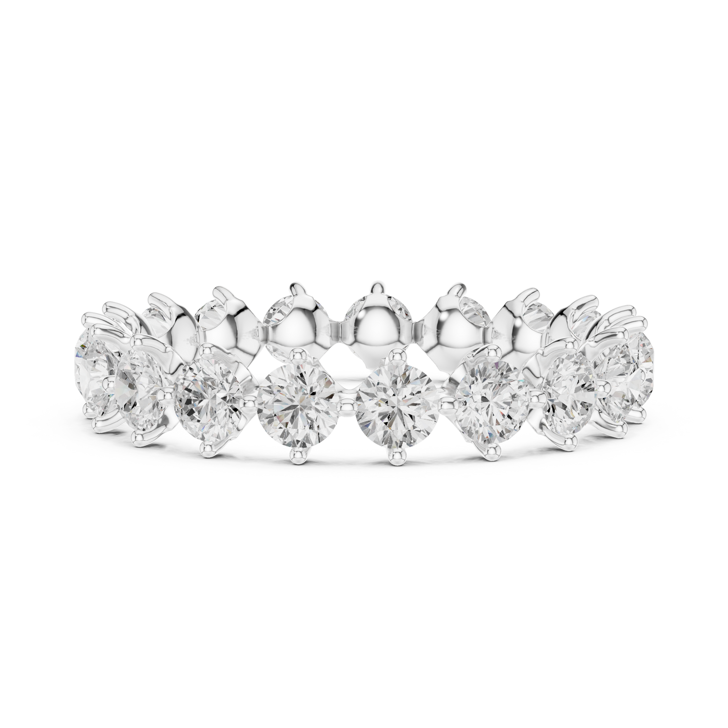 Round Cut Lab Grown Diamond Ring in Platinum