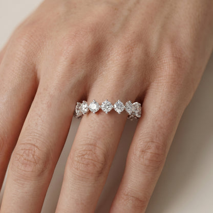 Round Cut Lab Grown Diamond Ring in Platinum