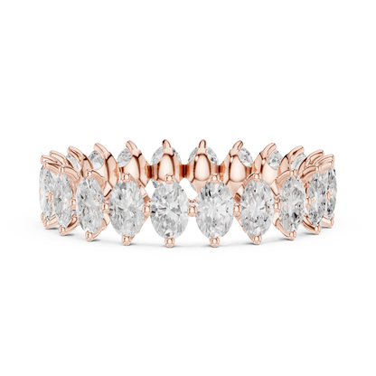 Oval Cut Lab Grown Diamond Ring in Rose Gold